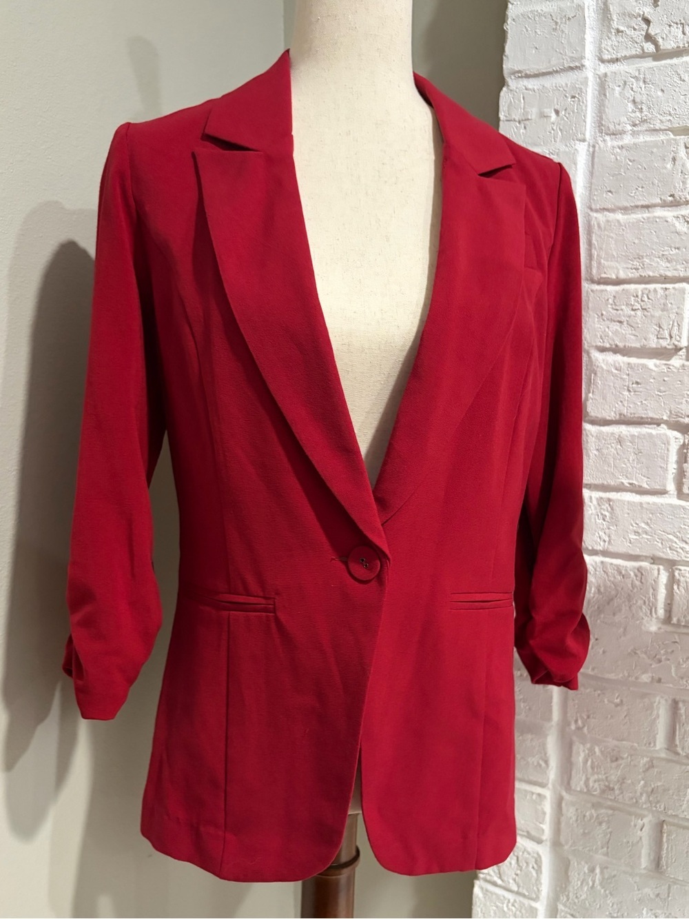 Stooshy Classic Red Women's Blazer Jacket